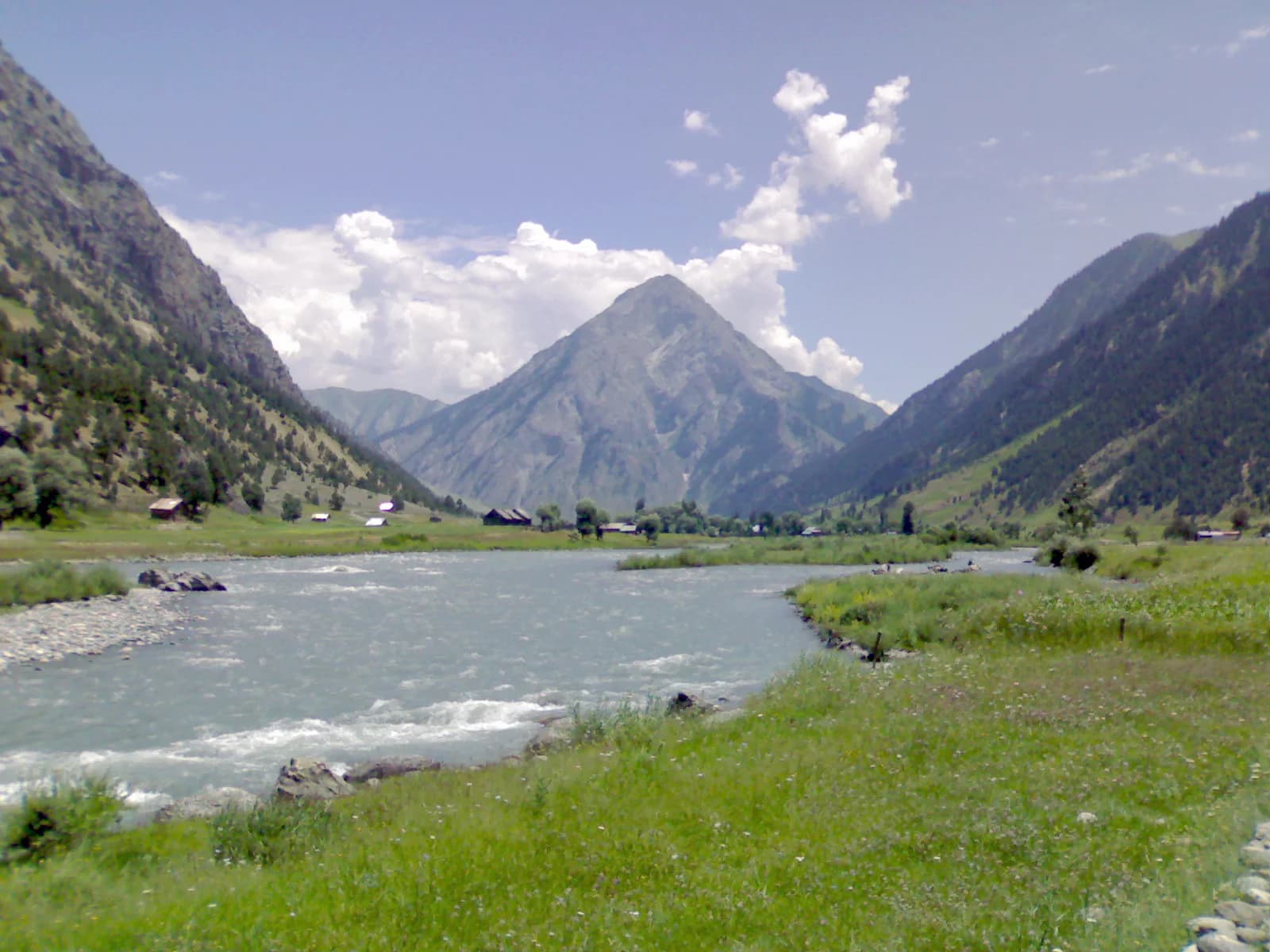 The Kishanganga River beneath Habba Khatoon mountain in Gurez