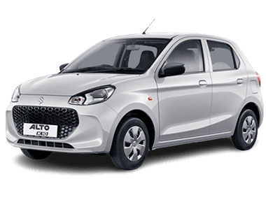 Maruti Suzuki Alto manufacturer model illustration; rental colour and specification confirmed with your quote