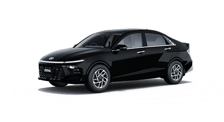 Hyundai Verna manufacturer model illustration; rental colour and specification confirmed with your quote