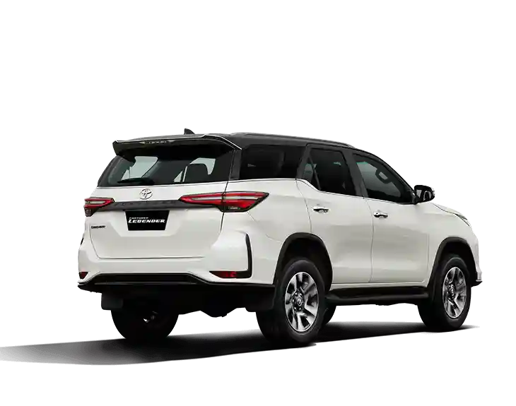 Toyota Fortuner Legender — Model reference. Rental colour, year and specification confirmed with your quote.